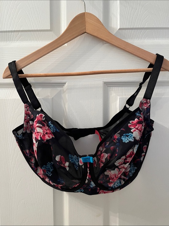 Cleo by Panache Other - Floral Mesh Underwire Bra in Black and Pink